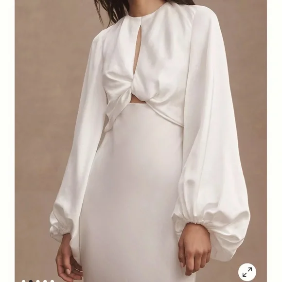 Anthropologie Signigicant Other Demi Midi Long Sleeve Open Back Dress Size 8 NWT Dresses